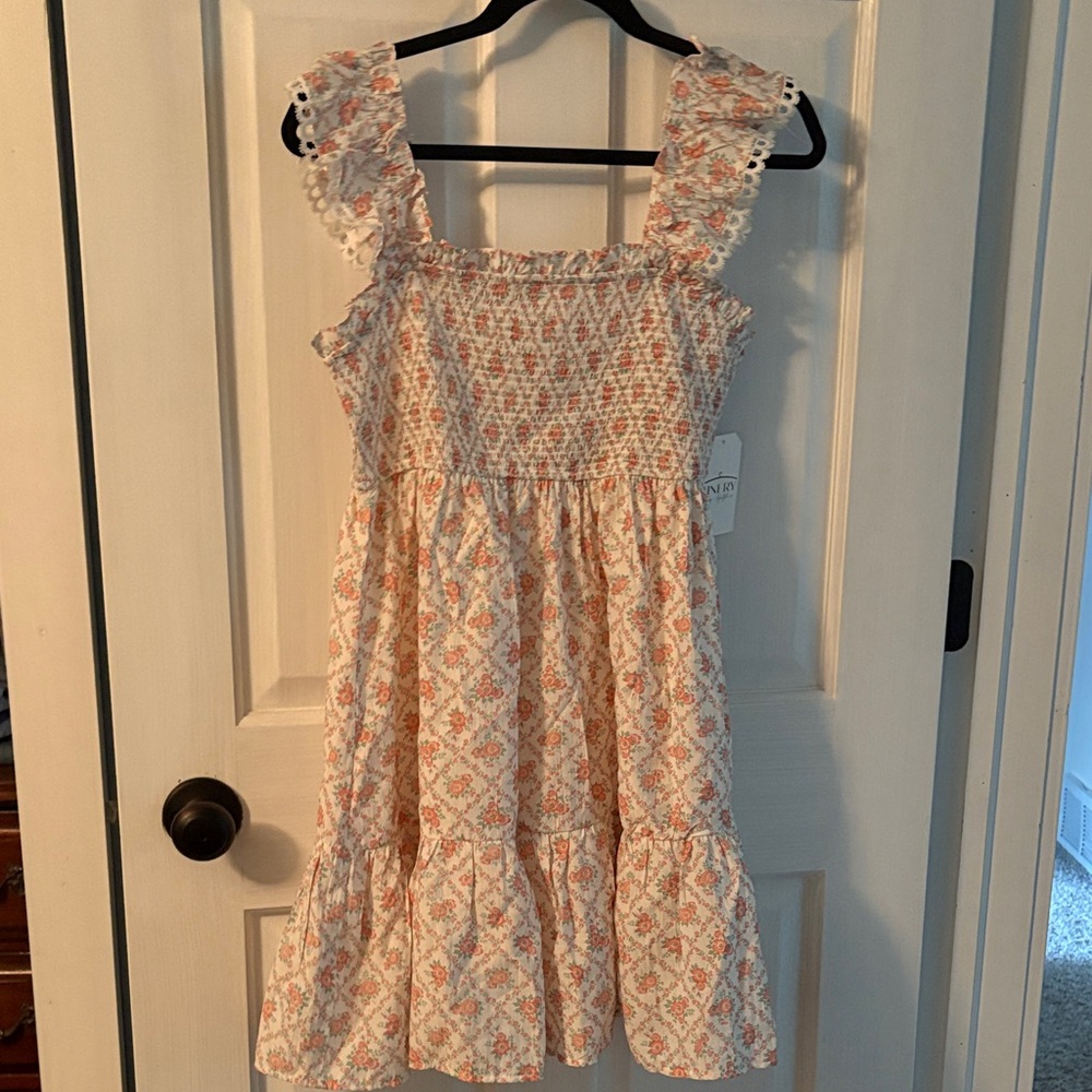 Floral Ruffle Sleeve Women’s Dress